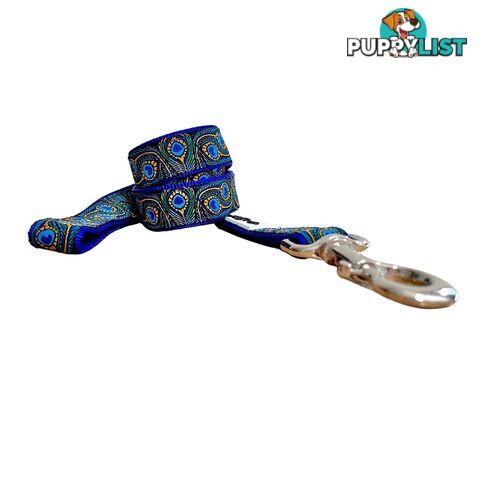 Peacock Feather Dog Lead / Leash - Hand Made by The Bark Side - TBSLDPEATEA251.2