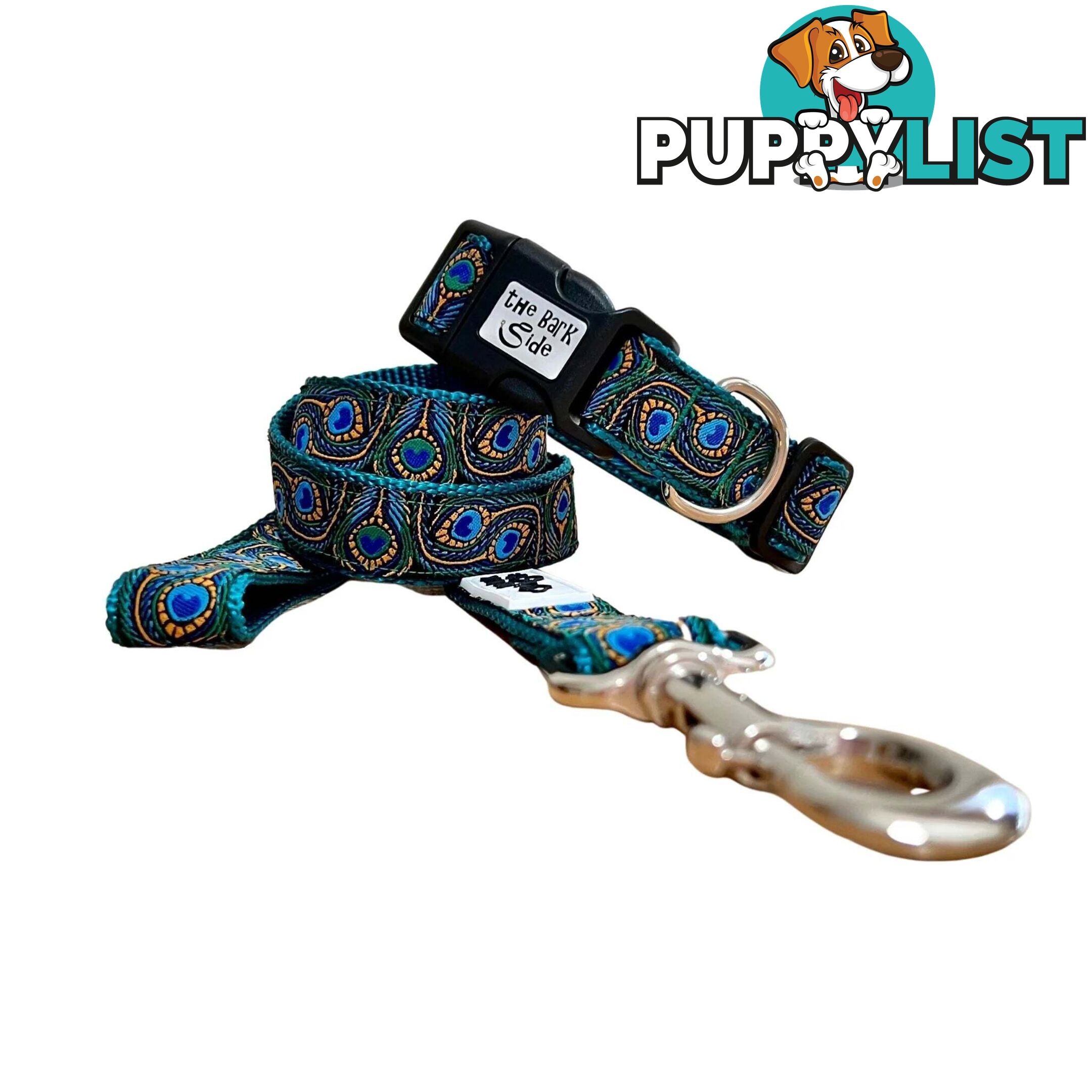 Peacock Feather Dog Lead / Leash - Hand Made by The Bark Side - TBSLDPEATEA251.2