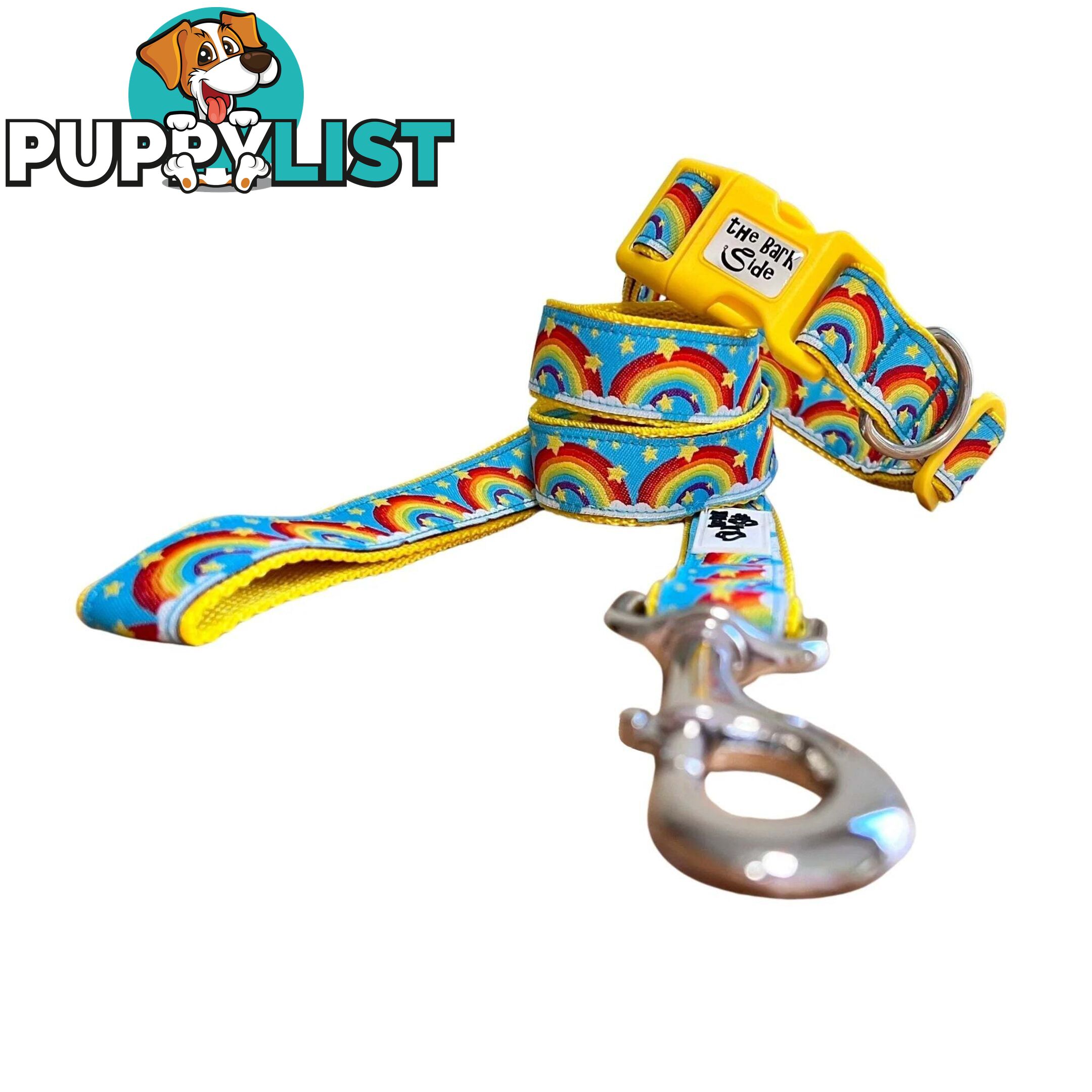Rainbow Dog Lead / Dog Leash - Hand Made by The Bark Side - TBSLDRAIRED201.8