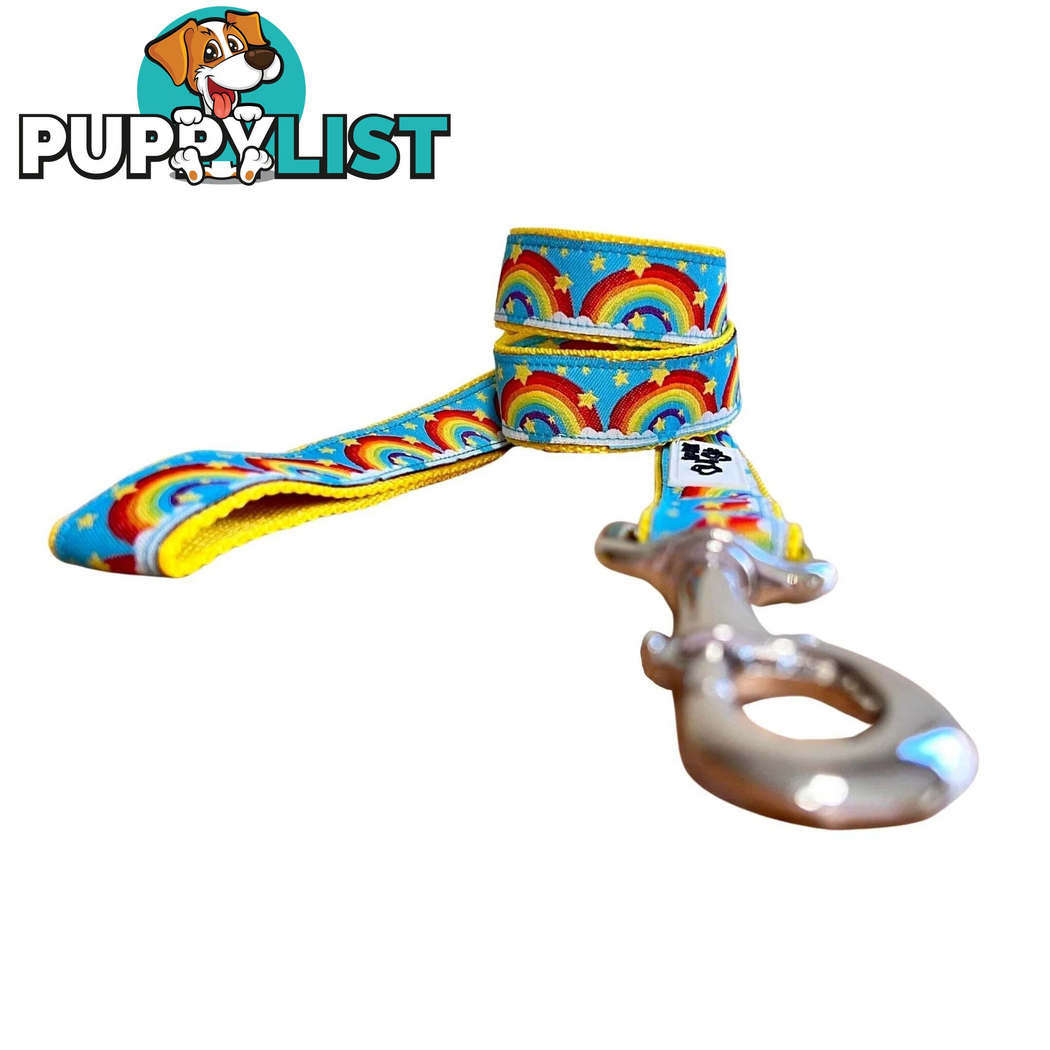 Rainbow Dog Lead / Dog Leash - Hand Made by The Bark Side - TBSLDRAIRED201.8