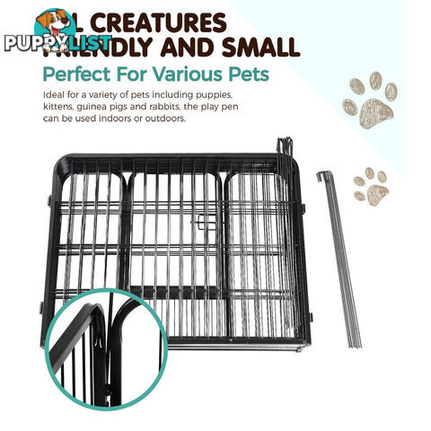i.Pet 24" 8 Panel Dog Playpen Pet Exercise Cage Enclosure Fence Play Pen - PET-DOGPLAYPEN-H60