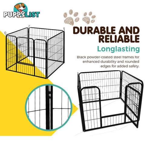 i.Pet 24" 8 Panel Dog Playpen Pet Exercise Cage Enclosure Fence Play Pen - PET-DOGPLAYPEN-H60