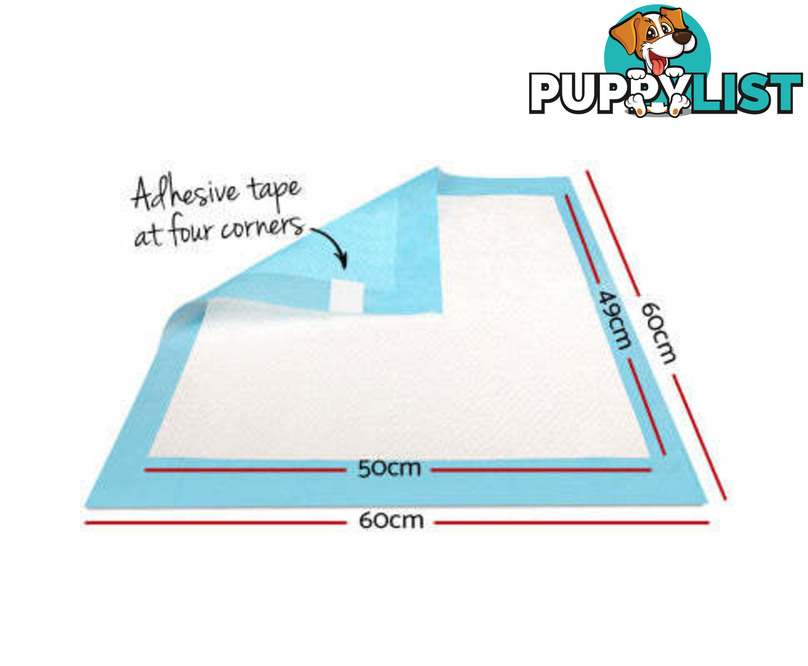 Puppy Dog Pet Training Pads Cat Toilet 60 x 60cm Super Absorbent Indoor Disposable - PET-PAD-PK-200