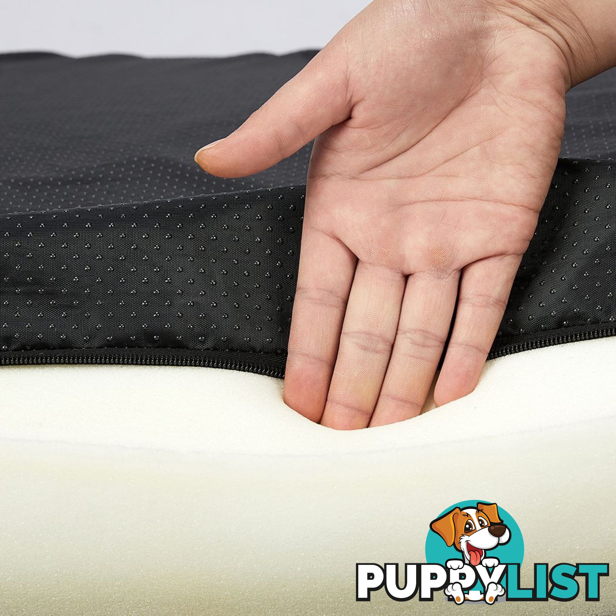 Dog Calming Bed Warm Soft Plush Comfy Sleeping Memory Foam Mattress Dark Grey - WB-PT1058-L-GY