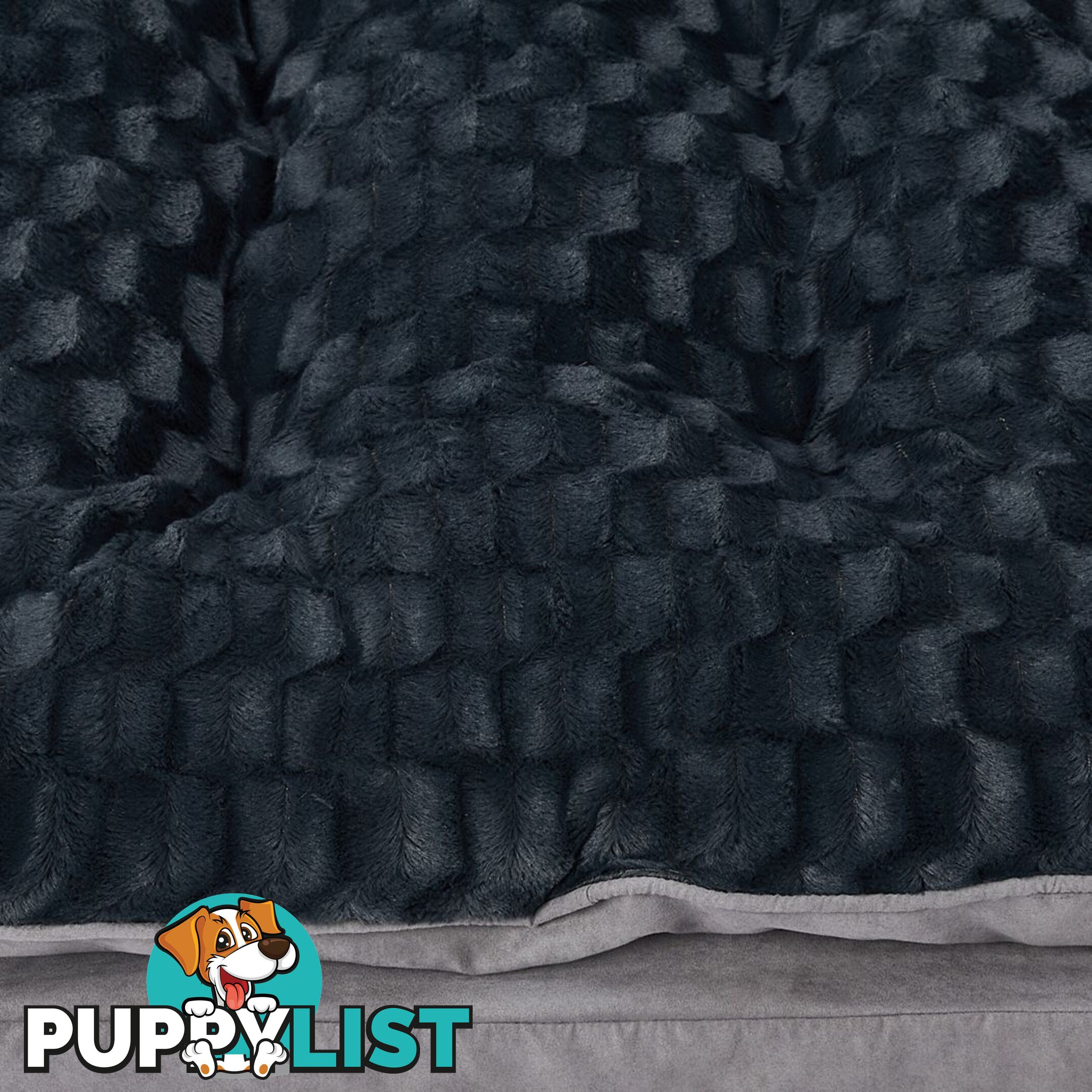 Dog Calming Bed Warm Soft Plush Comfy Sleeping Memory Foam Mattress Dark Grey - WB-PT1058-L-GY