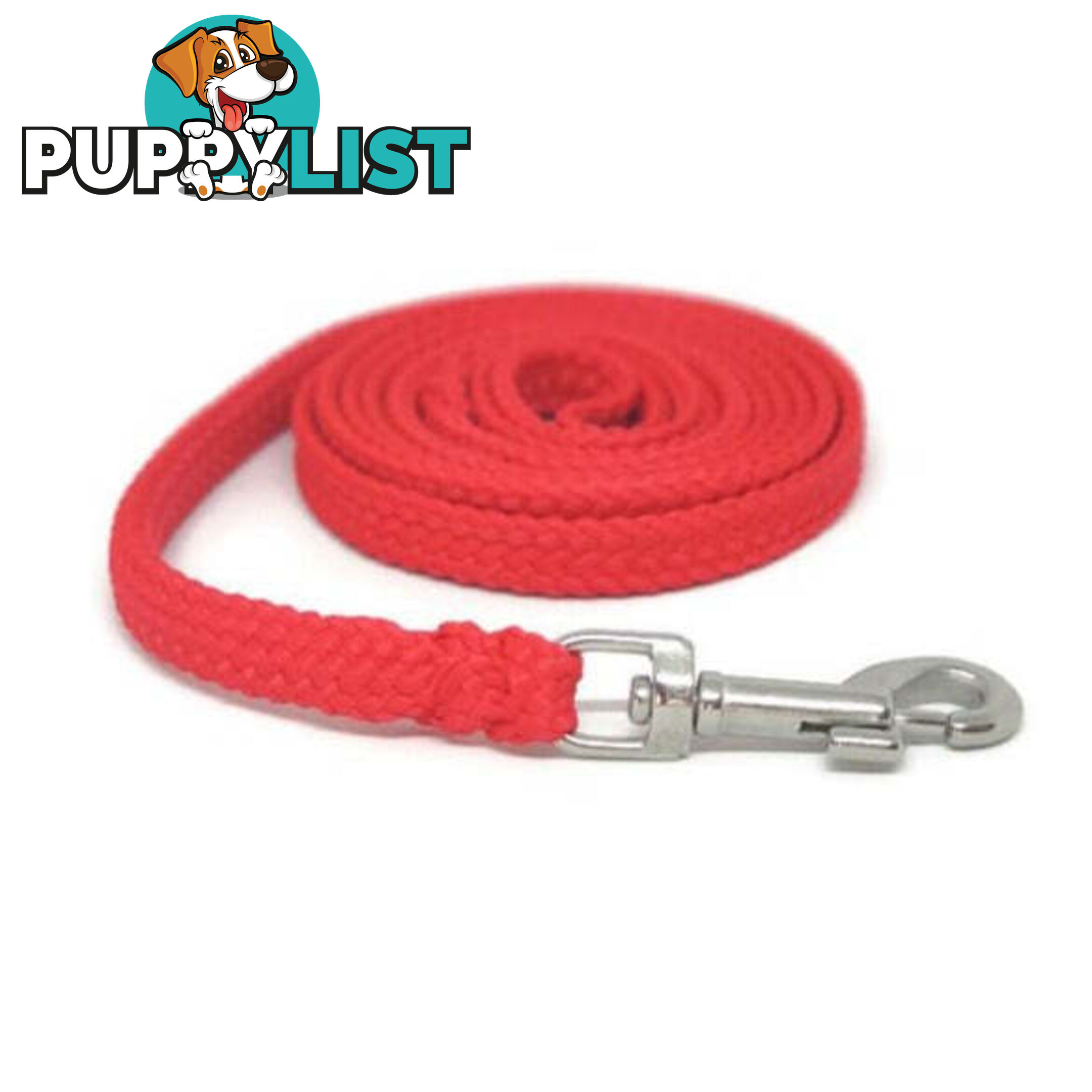 1.8m to 10m Long Dog Lead No Stitching Tough Yarnix 10mm Wide - YNXLD10-3-PUR-BR