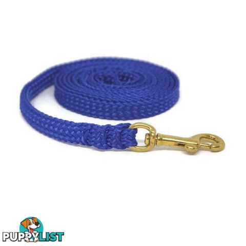 1.8m to 10m Long Dog Lead No Stitching Tough Yarnix 10mm Wide - YNXLD10-3-PUR-BR