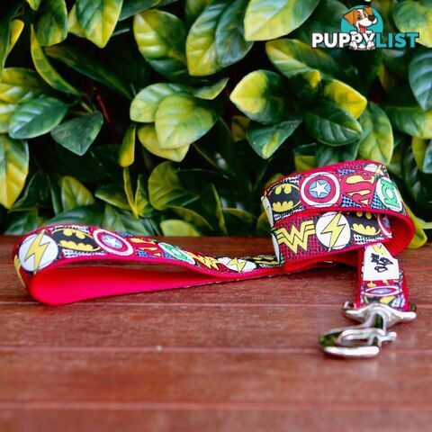 Superhero Dog Lead / Dog Leash - Hand Made by The Bark Side - TBSLDSUPRED201.5
