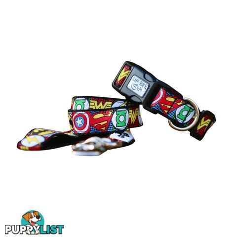 Superhero Dog Lead / Dog Leash - Hand Made by The Bark Side - TBSLDSUPRED201.5