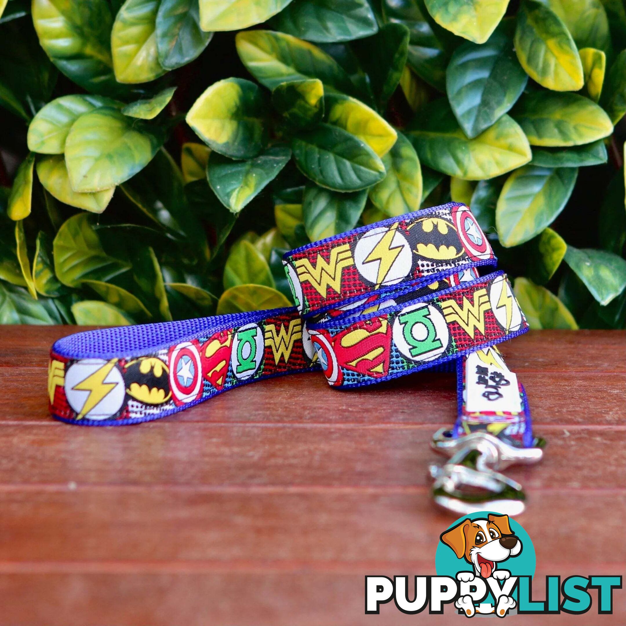 Superhero Dog Lead / Dog Leash - Hand Made by The Bark Side - TBSLDSUPRED201.5