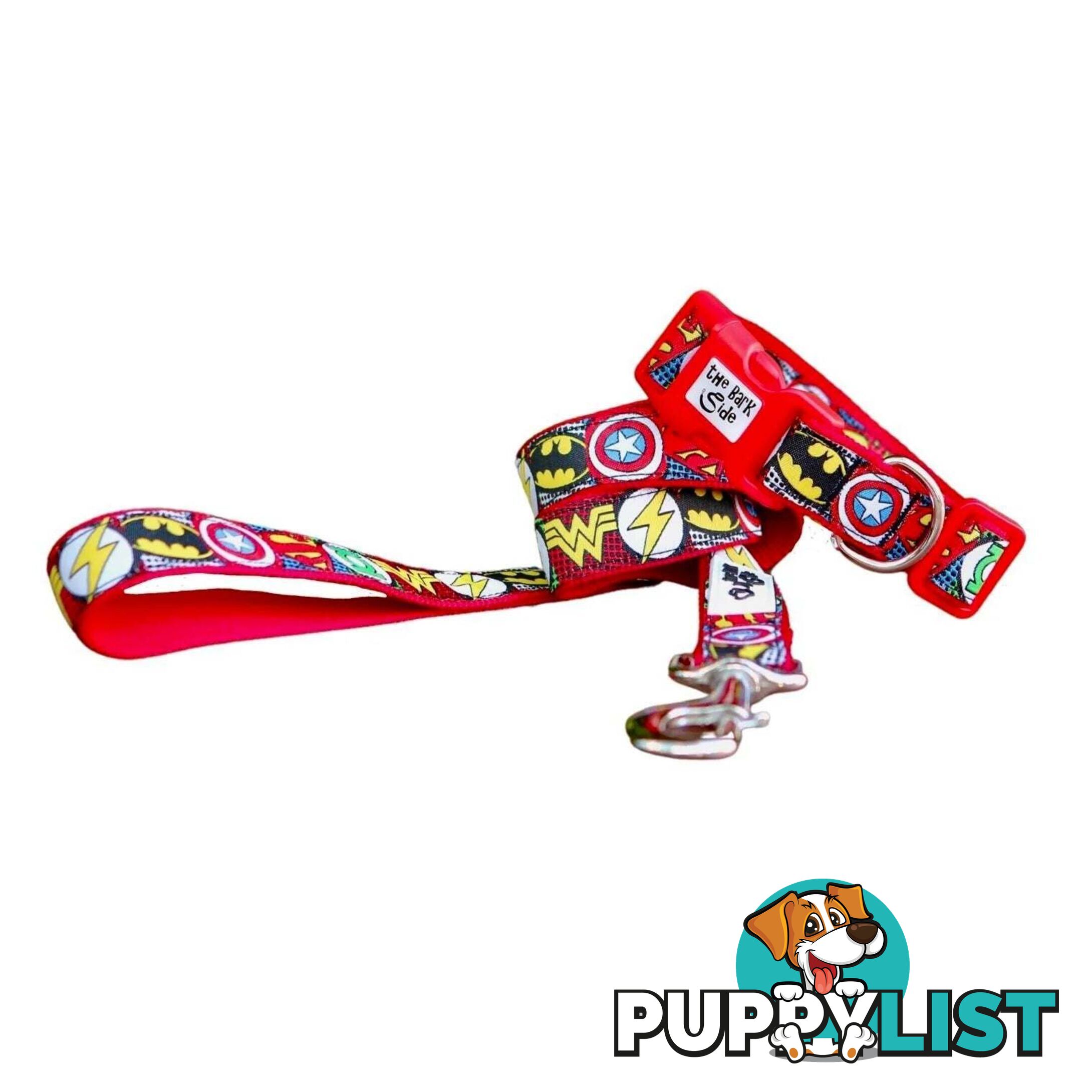 Superhero Dog Lead / Dog Leash - Hand Made by The Bark Side - TBSLDSUPRED201.5