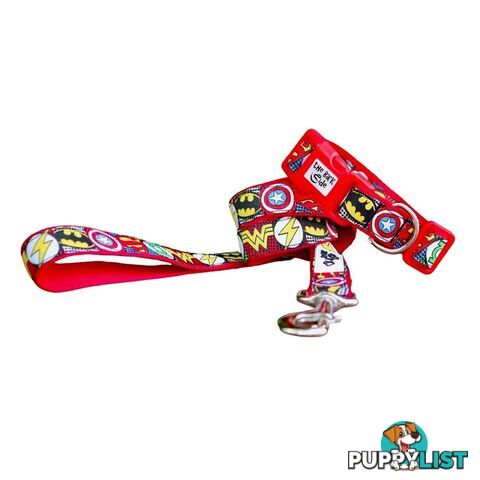 Superhero Dog Lead / Dog Leash - Hand Made by The Bark Side - TBSLDSUPRED201.5
