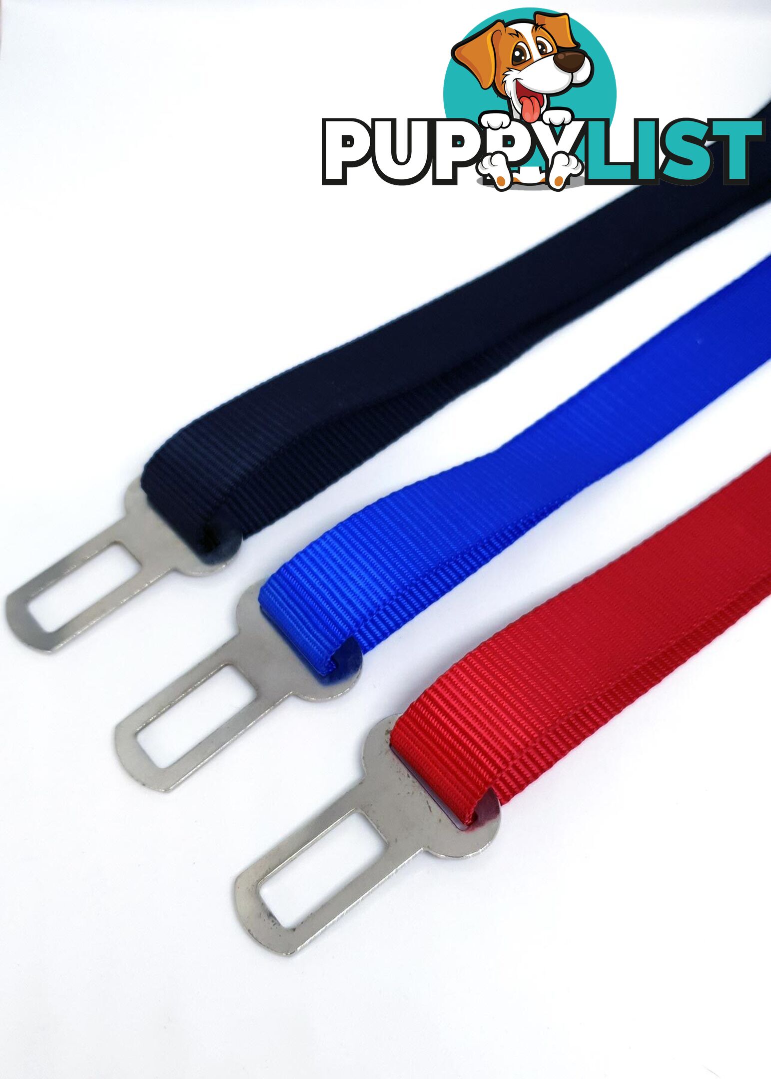 Seat Belt Safety Travel Attachment Connector - Moondidley Pets - MDPSBBLU
