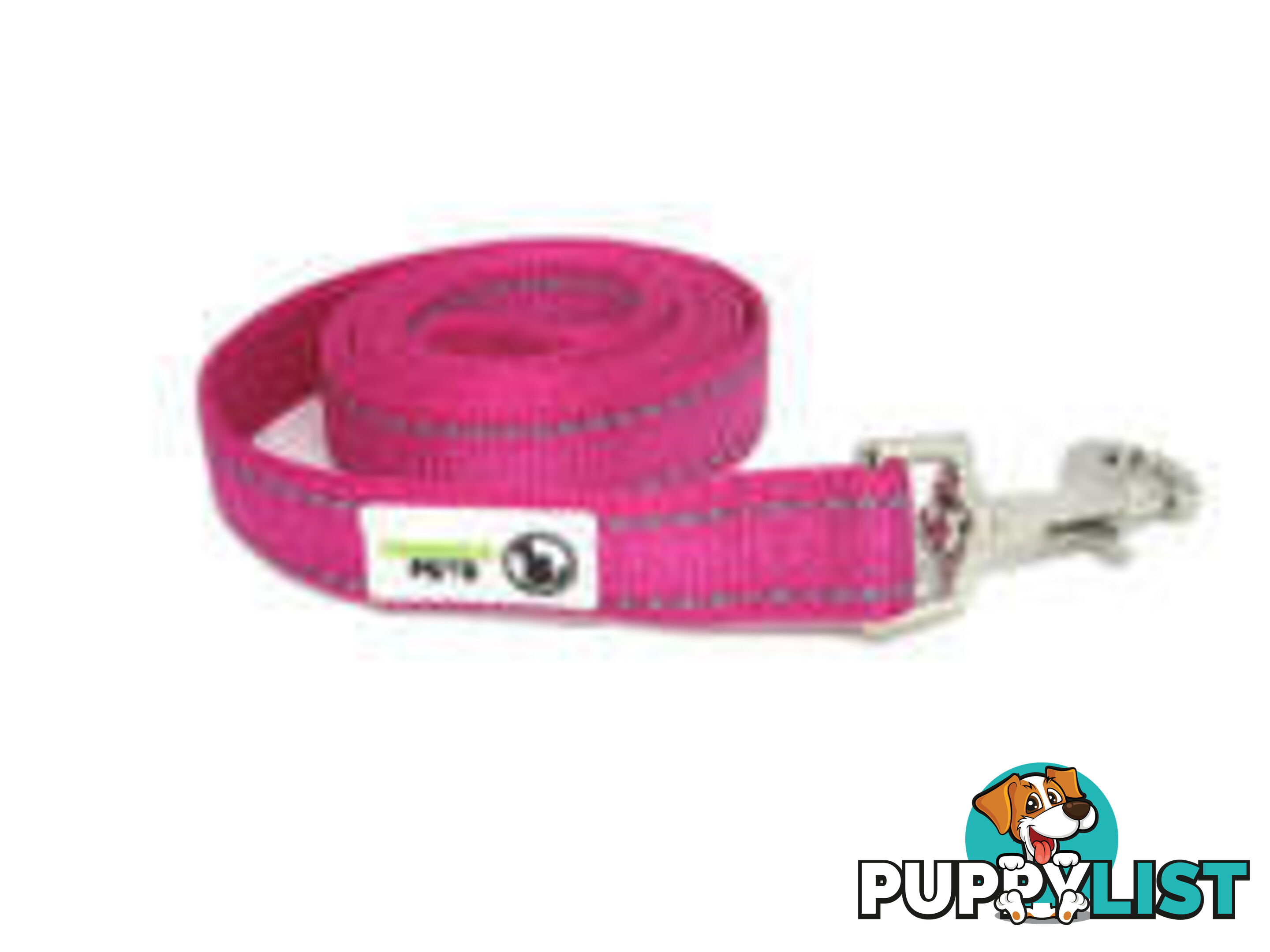 1.8m Nylon w/Reflective Stitching Dog Lead - Moondidley Pets - MDPLDREFGRN251.8