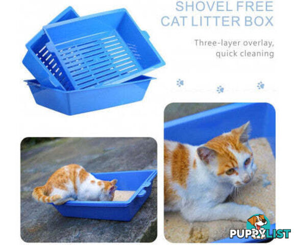 YES4PETS Lift and Sift Self Cleaning Kitty Litter Trays - V278-47170