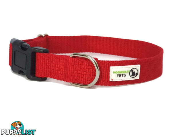 100% Pure Bamboo Fibre Dog Collar Plastic Buckle - Moondidley Pets - MDPCOLBAMLNVY