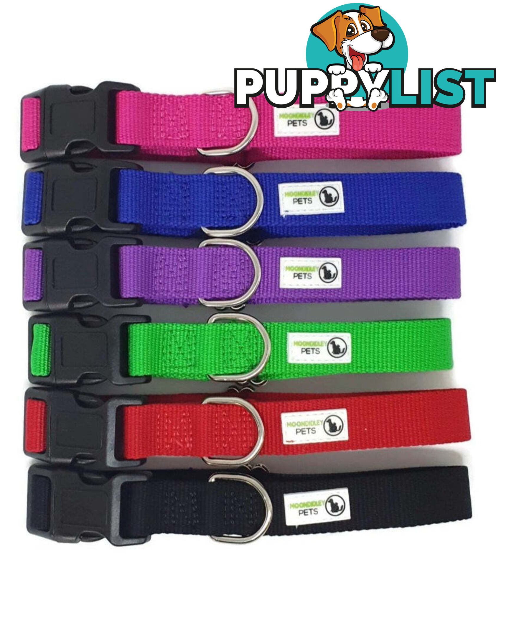 100% Pure Bamboo Fibre Dog Collar Plastic Buckle - Moondidley Pets - MDPCOLBAMLNVY