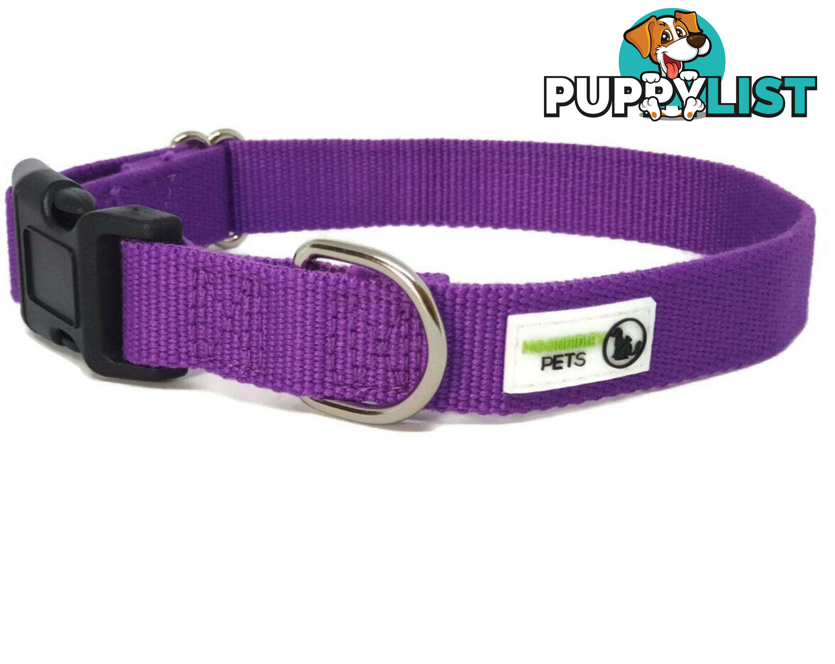 100% Pure Bamboo Fibre Dog Collar Plastic Buckle - Moondidley Pets - MDPCOLBAMLNVY