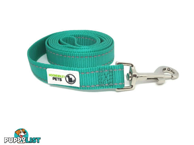 10m Long Nylon w/Reflective Stitching Dog Lead - Moondidley Pets - MDPLDREFLBLU2010