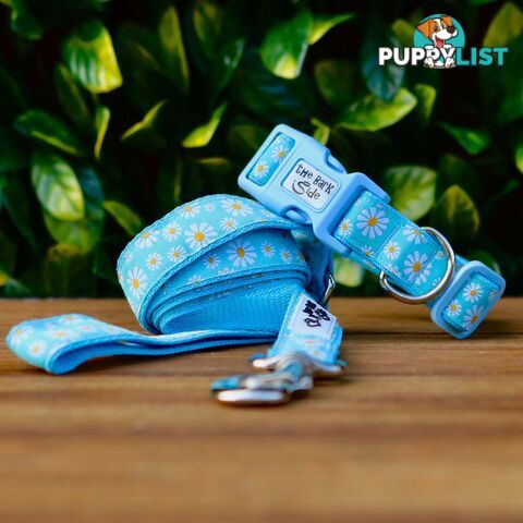 Daisy Dog Lead / Dog Leash - Hand Made by The Bark Side - TBSLDDAIBLU251.2