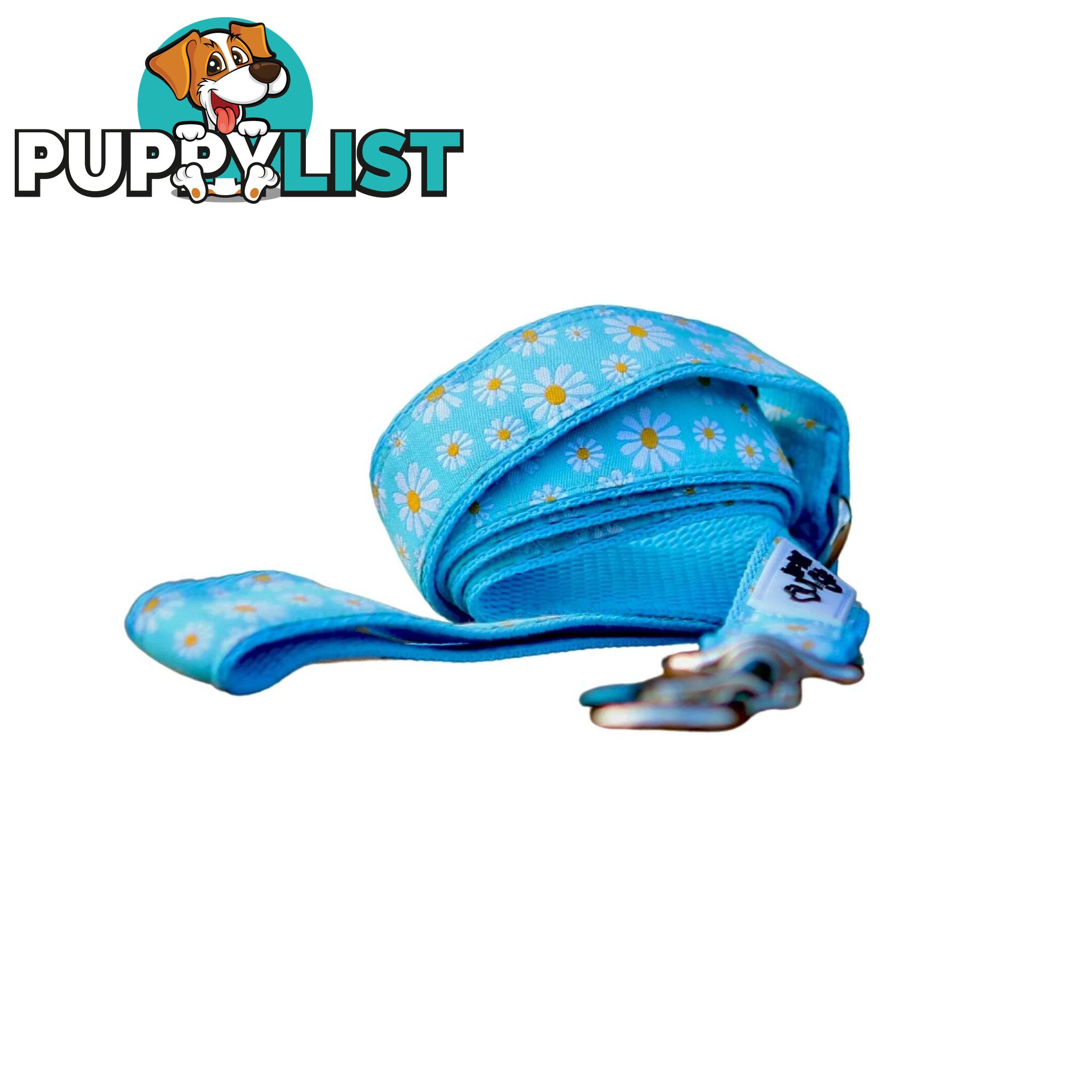 Daisy Dog Lead / Dog Leash - Hand Made by The Bark Side - TBSLDDAIBLU251.2