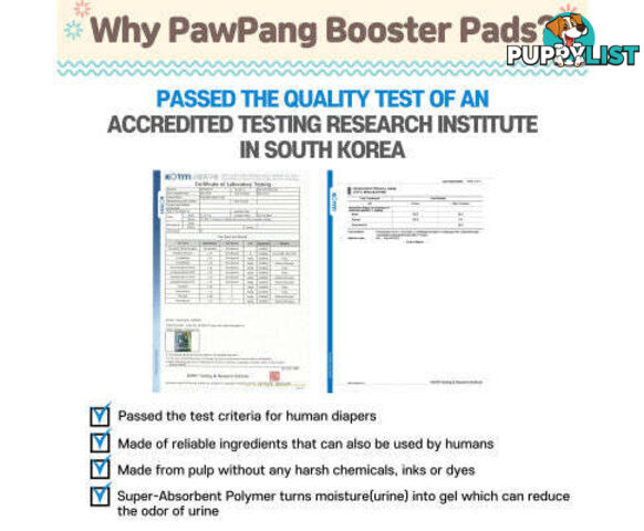 PawPang Dog Wrap Reusable Male + 10 Ct Diaper Booster Pads Disposable - V274-PET-MALEWPPAD-S