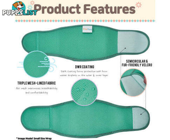 PawPang Dog Wrap Reusable Male + 10 Ct Diaper Booster Pads Disposable - V274-PET-MALEWPPAD-S