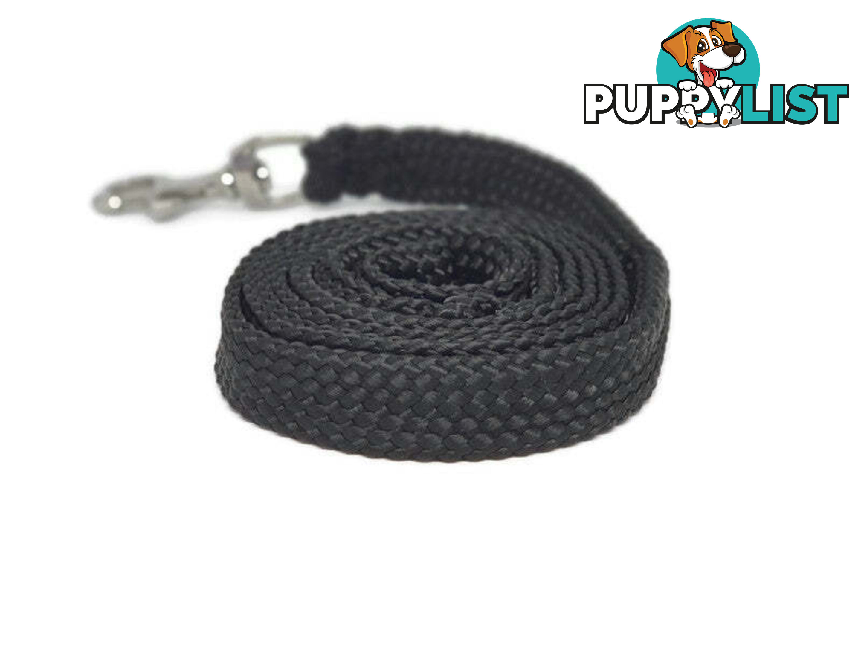 1.8m to 10m Long Dog Lead No Stitching Tough Yarnix 20mm Wide - YNXLD205BRBLK