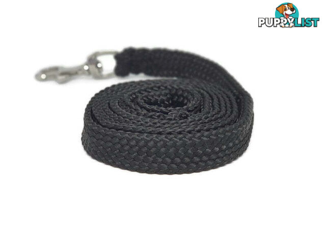 1.8m to 10m Long Dog Lead No Stitching Tough Yarnix 20mm Wide - YNXLD205BRBLK