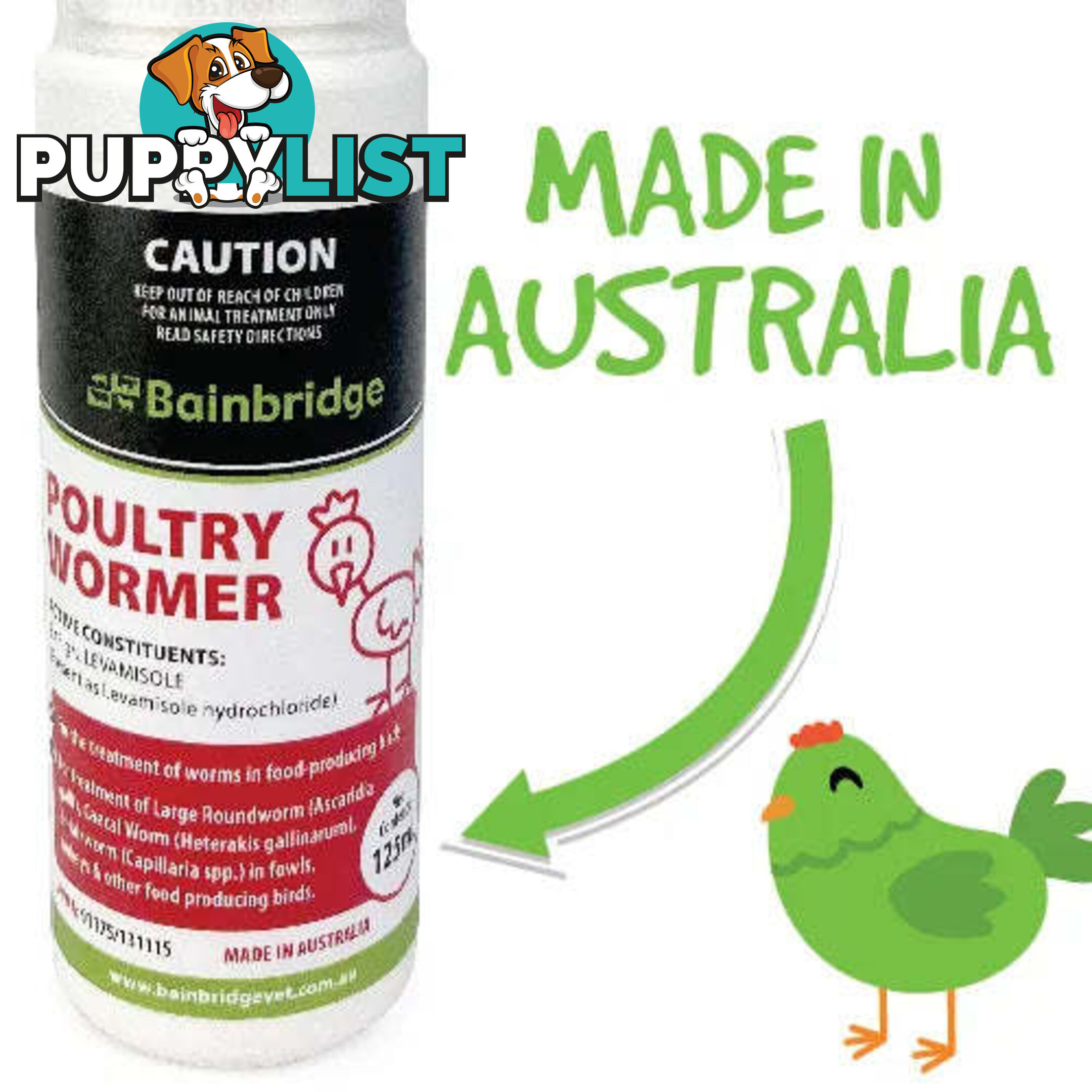 POULTRY WORMER - 125ML - BAINBRIDGE - BB-A8498