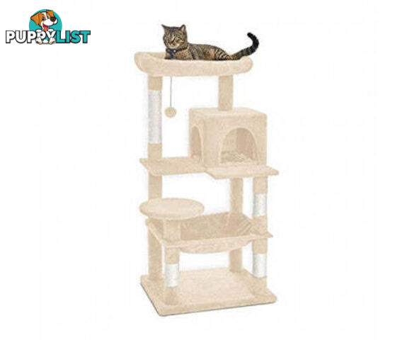 Floofi 118cm Plush Cat Condo Cat Tree - V227-3331641023561