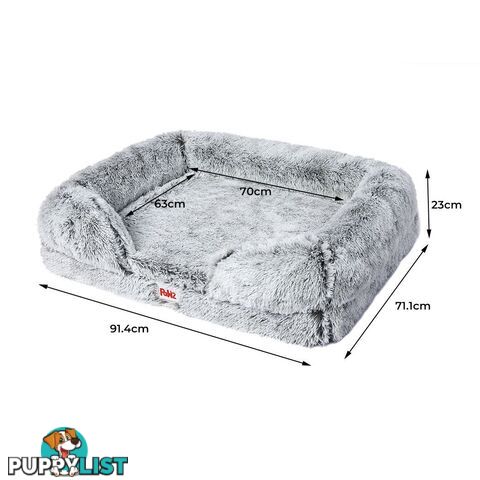 PaWz Pet Bed Orthopedic Sofa Dog Beds Bedding Soft Warm Mat Mattress Cushion - WB-PT1048-M-GY