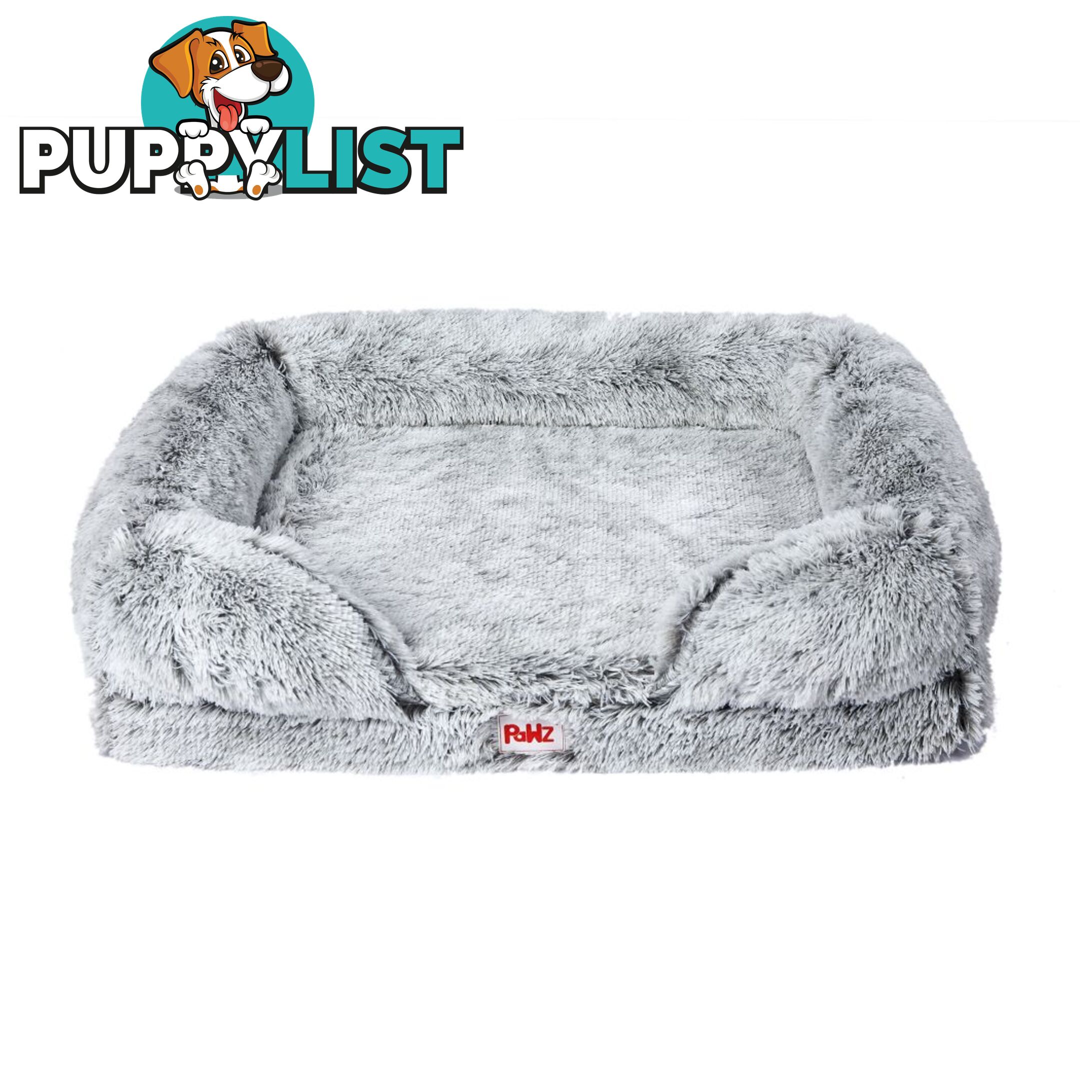 PaWz Pet Bed Orthopedic Sofa Dog Beds Bedding Soft Warm Mat Mattress Cushion - WB-PT1048-M-GY