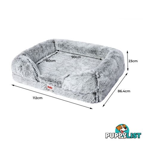 PaWz Pet Bed Orthopedic Sofa Dog Beds Bedding Soft Warm Mat Mattress Cushion - WB-PT1048-M-GY