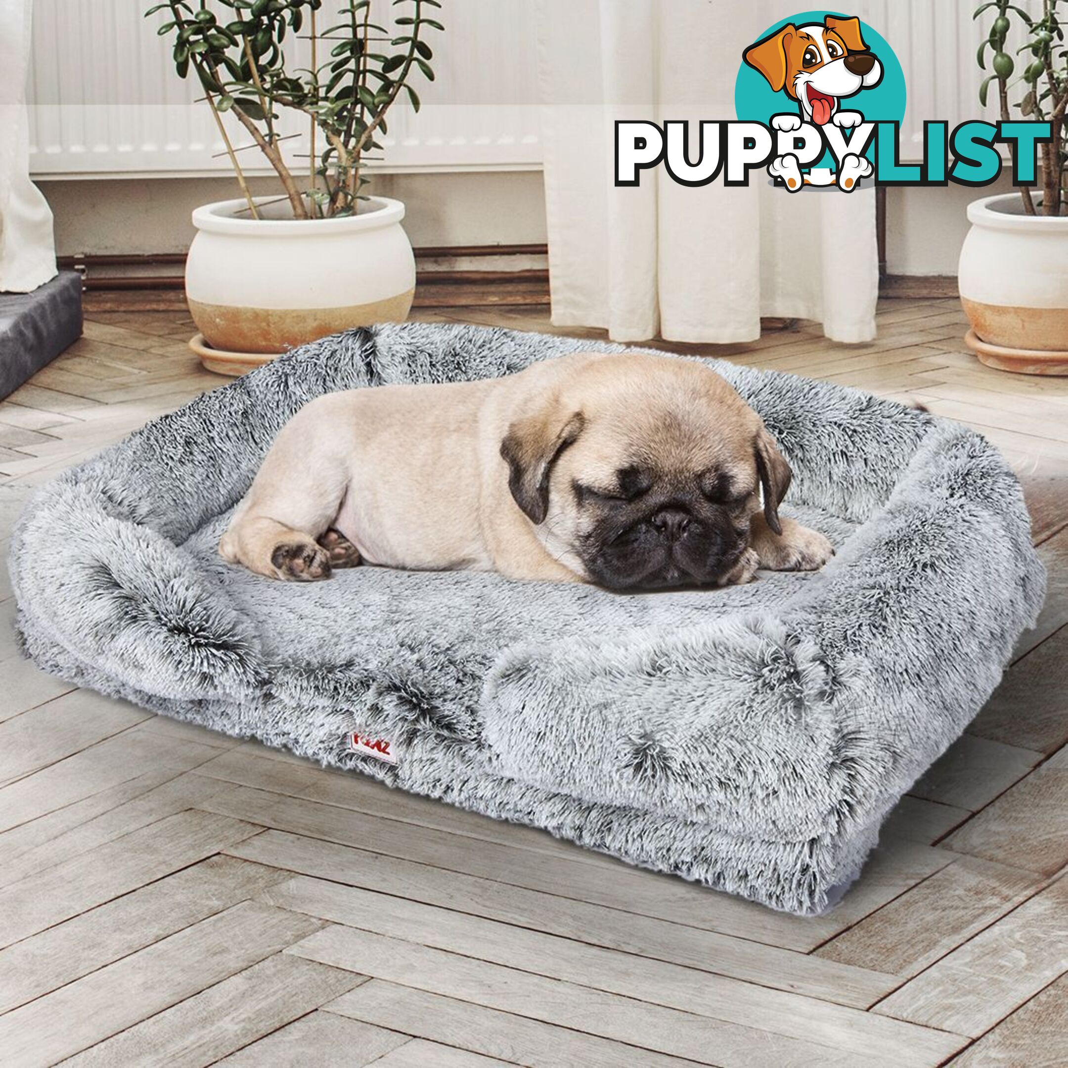 PaWz Pet Bed Orthopedic Sofa Dog Beds Bedding Soft Warm Mat Mattress Cushion - WB-PT1048-M-GY