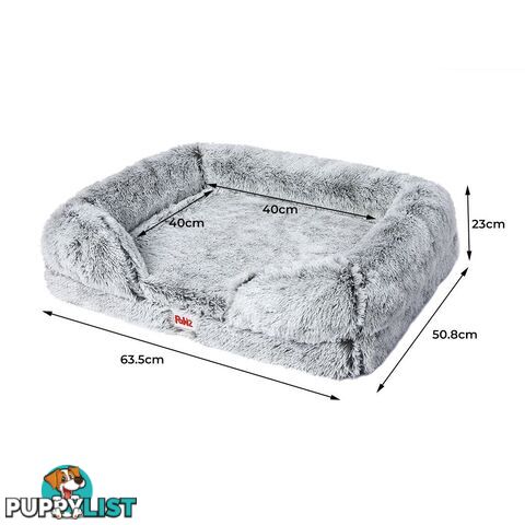 PaWz Pet Bed Orthopedic Sofa Dog Beds Bedding Soft Warm Mat Mattress Cushion - WB-PT1048-M-GY