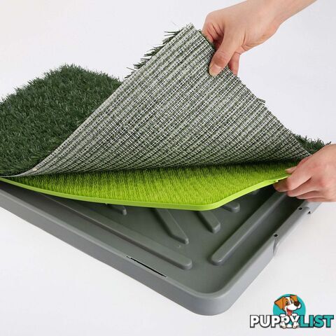 Pet Dog Potty Tray Training Toilet + 1 Grass Mat 69cm x 43cm - V274-PET-HH202