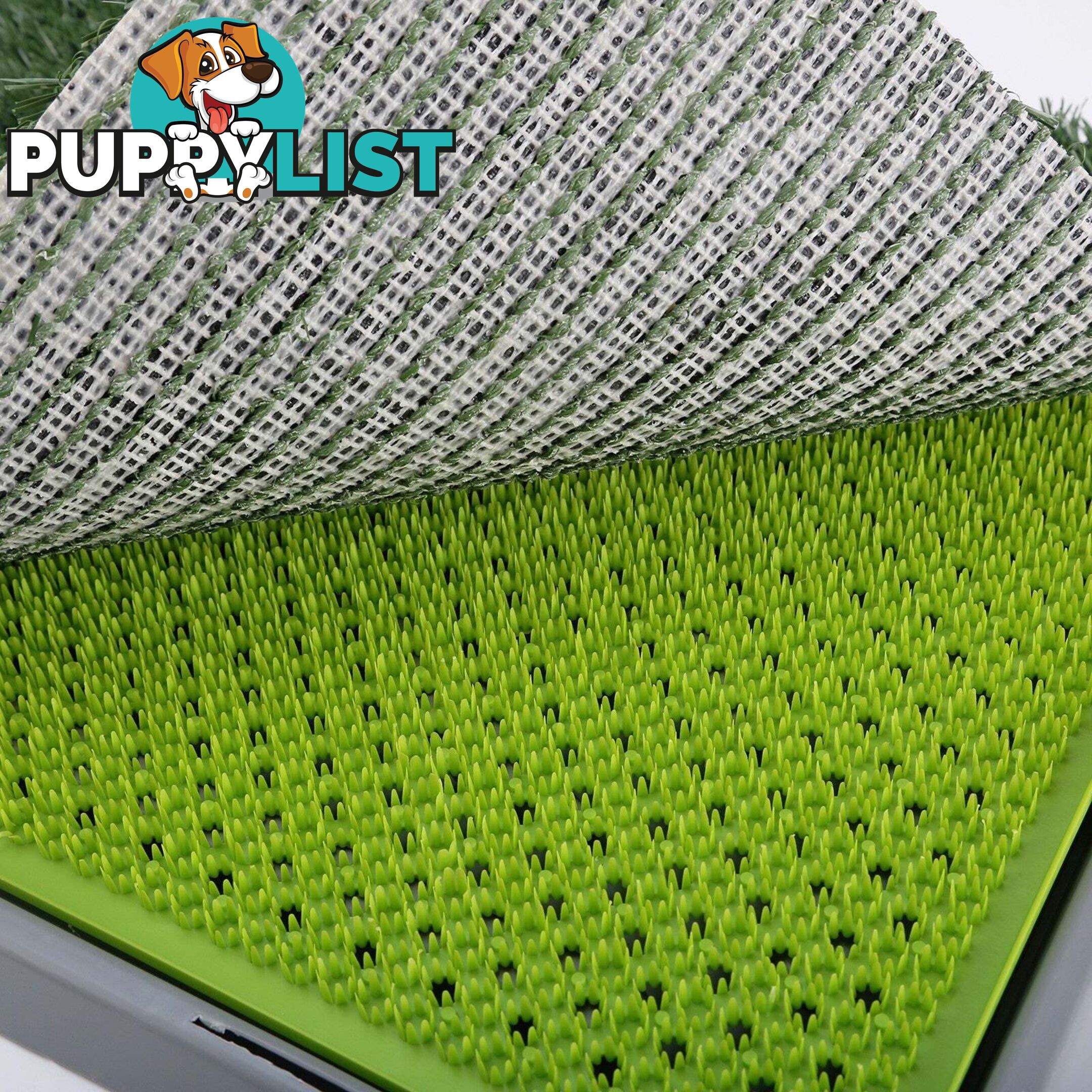 Pet Dog Potty Tray Training Toilet + 1 Grass Mat 69cm x 43cm - V274-PET-HH202
