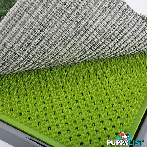 Pet Dog Potty Tray Training Toilet + 1 Grass Mat 69cm x 43cm - V274-PET-HH202