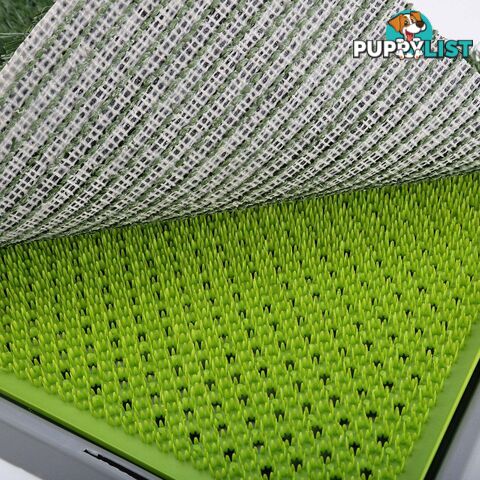 Pet Dog Potty Tray Training Toilet + 1 Grass Mat 69cm x 43cm - V274-PET-HH202