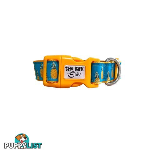 Pineapple Dog Collar - Hand Made by The Bark Side - TBSPIN2M