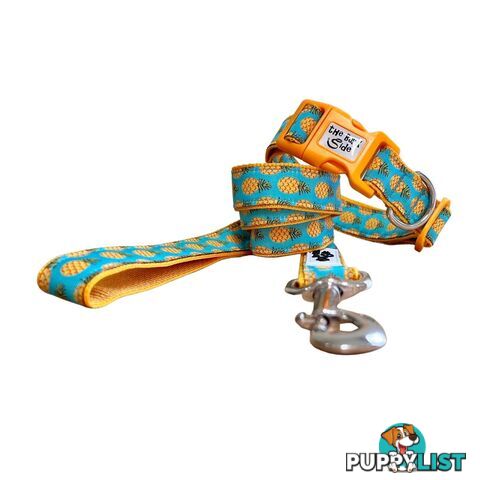 Pineapple Dog Collar - Hand Made by The Bark Side - TBSPIN2M