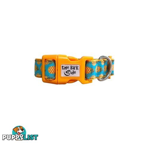 Pineapple Dog Collar - Hand Made by The Bark Side - TBSPIN2M