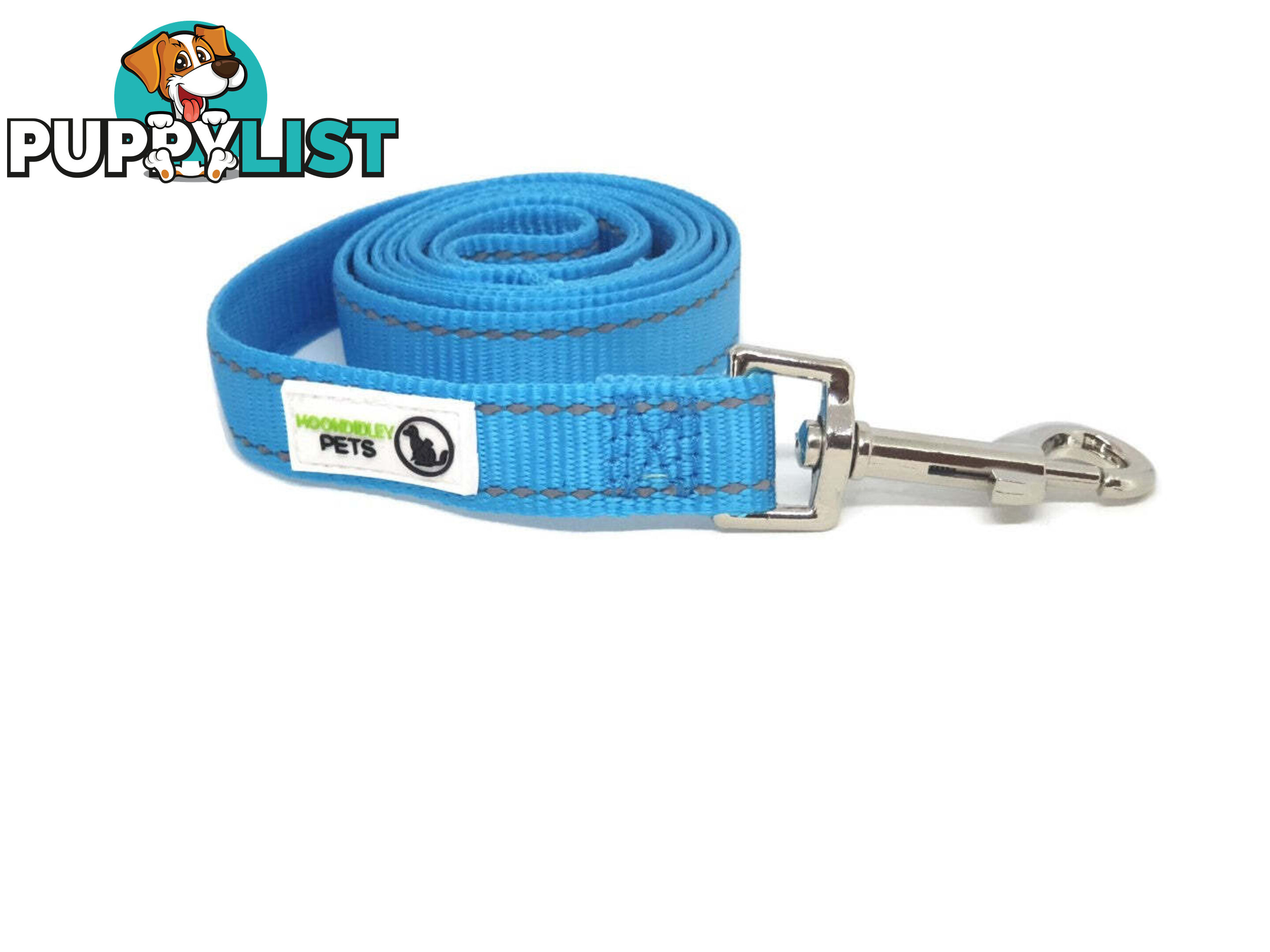 1.8m Nylon w/Reflective Stitching Dog Lead - Moondidley Pets - MDPLDREFTUR251.8