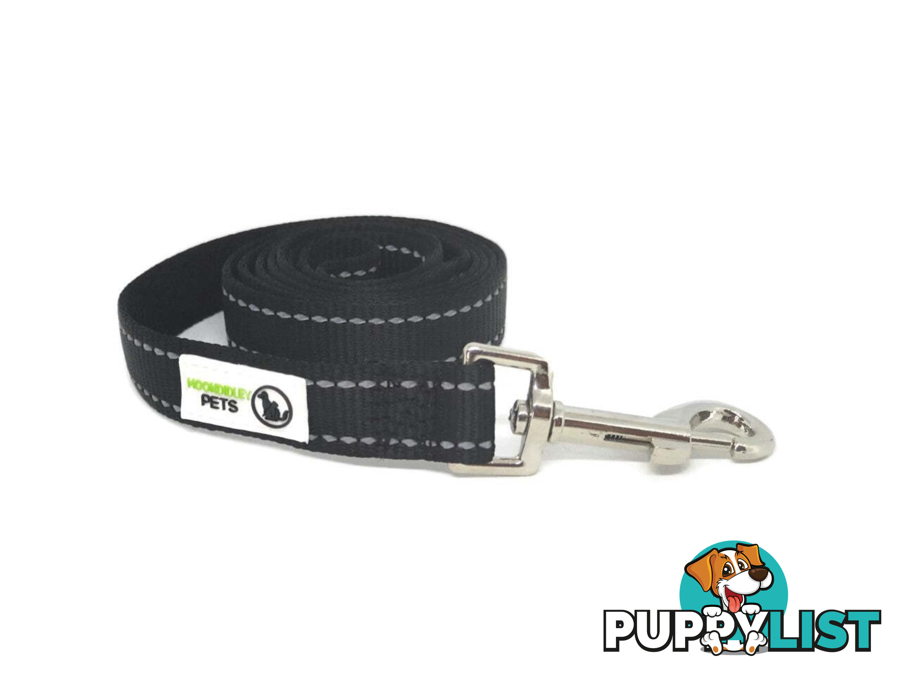 1.8m Nylon w/Reflective Stitching Dog Lead - Moondidley Pets - MDPLDREFTUR251.8