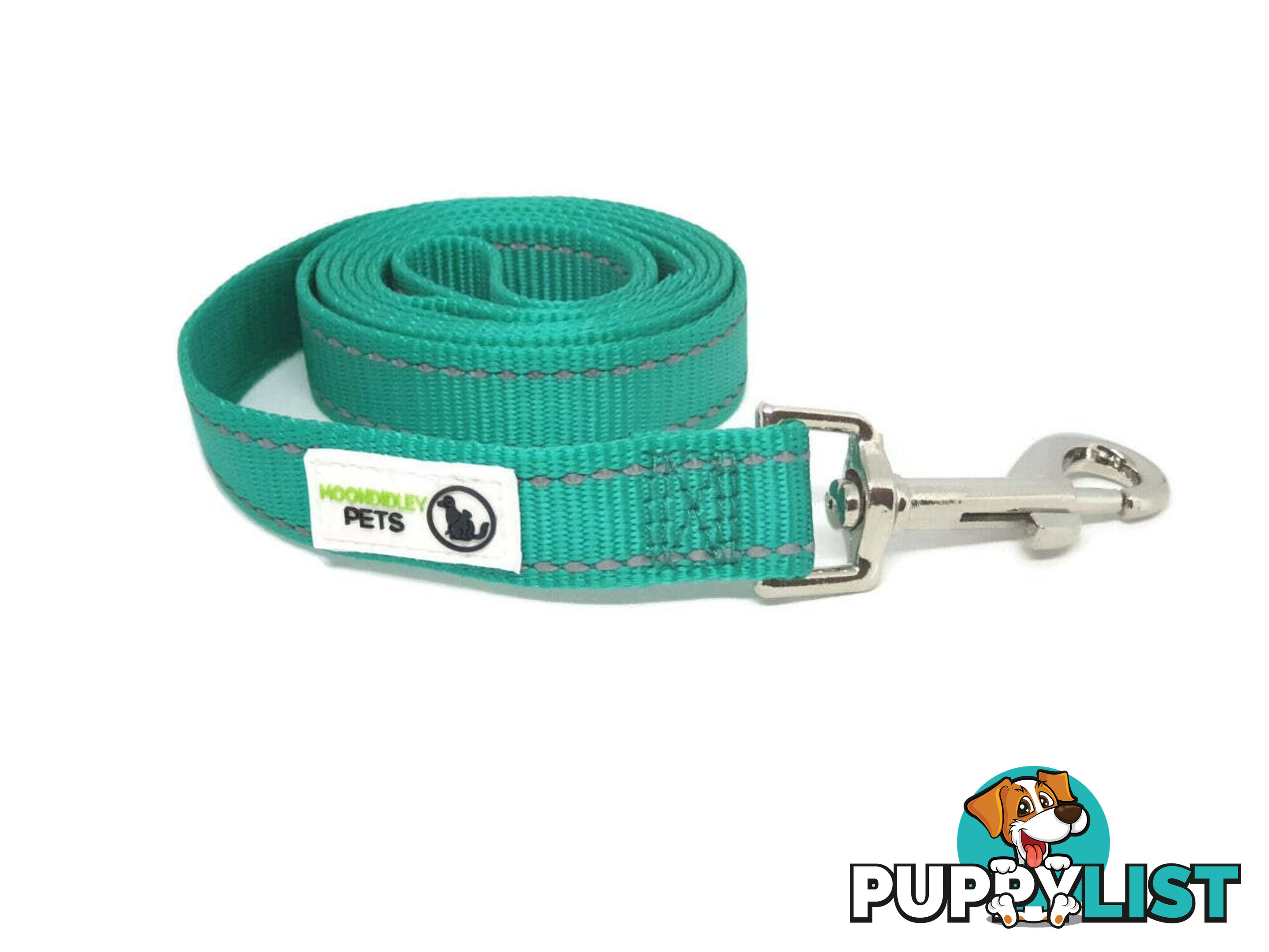 1.8m Nylon w/Reflective Stitching Dog Lead - Moondidley Pets - MDPLDREFTUR251.8