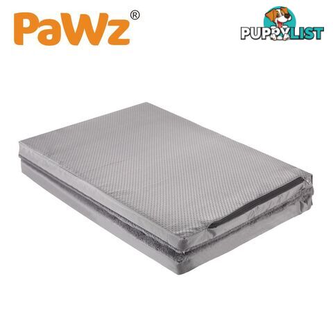 Pet Bed Foldable Dog Puppy Beds Cushion Pad Pads Soft Plush Black PaWz - WB-JC1045-L-BK