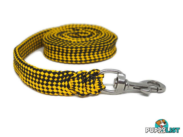 1.8m to 10m Long Dog Lead No Stitching Tough Yarnix 20mm Wide - YNXLD2010BRREDGRN