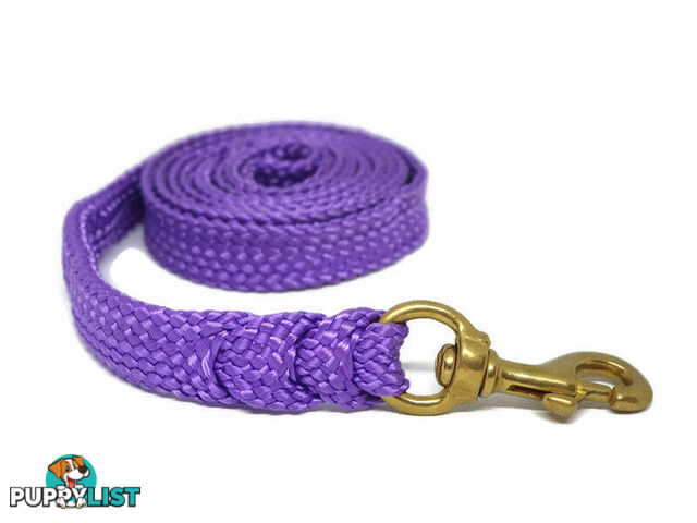 1.8m to 10m Long Dog Lead No Stitching Tough Yarnix 20mm Wide - YNXLD2010BRREDGRN