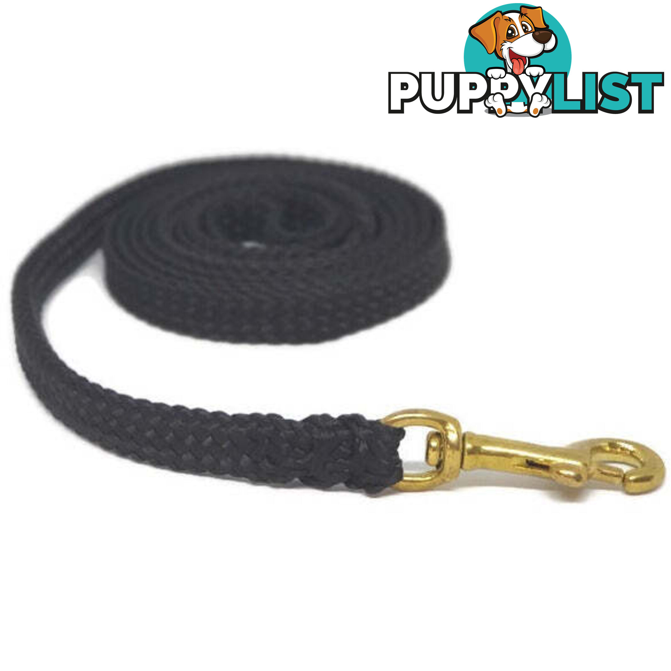 1.8m to 10m Long Dog Lead No Stitching Tough Yarnix 10mm Wide - YNXLD10-5-YEL-BR